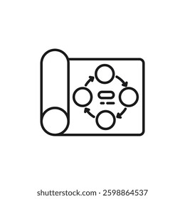 icon project scheme. Circular flow model diagram for economics concept explanation. Suitable for presentations, textbooks, educational materials, and digital marketing content.