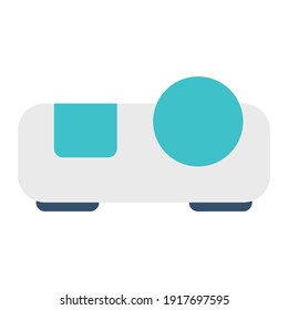 icon projector using flat style and blue color dominate