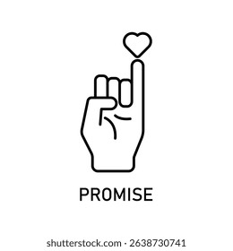 Icon a promise, isolated against a clean background.