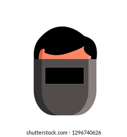 Icon to promote the use of a mask in the work of a welder