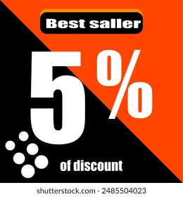 icon promotion best salle with discount promotional 5% off