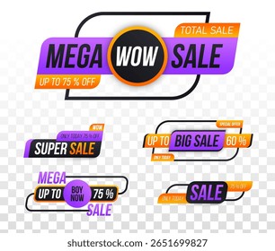 Promoção de ícone etiqueta de venda etiqueta banner oferta desconto design especial fita quadro gráfico modelo cartaz mercado loja folheto cupom coleção varejo barato papel moda web origami conceito

