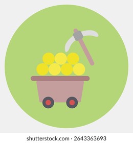 Icon proof of work. Crypto currency elements. Icon in color mate style.