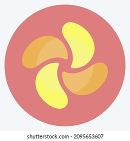 Icon Propeller - Flat Style - Simple illustration,Editable stroke,Design template vector, Good for prints, posters, advertisements, announcements, info graphics, etc.