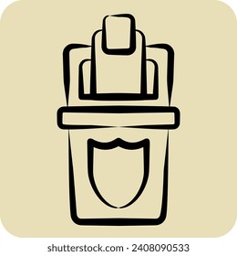 Icon Protect. related to Plastic Pollution symbol. hand drawn style. simple design editable. simple illustration