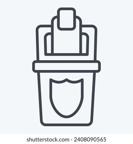 Icon Protect. in Zusammenhang mit dem Symbol für Plastikverschmutzung stehen. Linienstil. einfaches Design bearbeitbar. einfache Abbildung