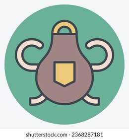 Icon Protective Apron. related to Welder Equipment symbol. color mate style. simple design editable. simple illustration