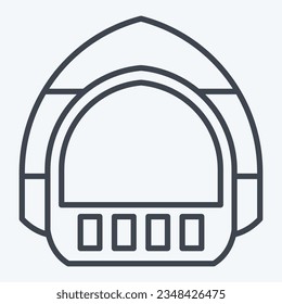 Icon Protective Cap. in Zusammenhang mit dem Symbol für Apiäre stehen. Linienstil. einfaches Design bearbeitbar. einfache Abbildung