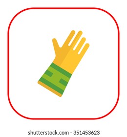 Icon of protective rubber glove