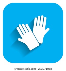 Icon of protective rubber gloves