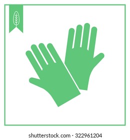 Icon Of Protective Rubber Gloves