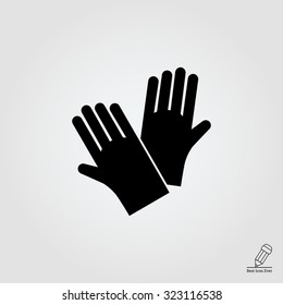 Icon Of Protective Rubber Gloves