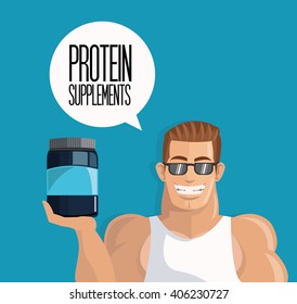 Icon of Protein Supplement design, vector illustration