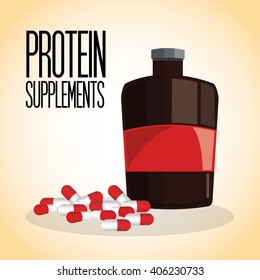 Icon of Protein Supplement design, vector illustration
