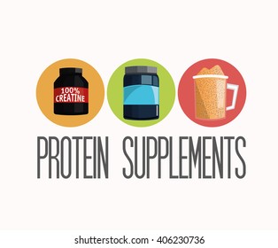 Icon of Protein Supplement design, vector illustration
