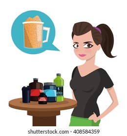 Icon of Protein Supplement design, vector illustration