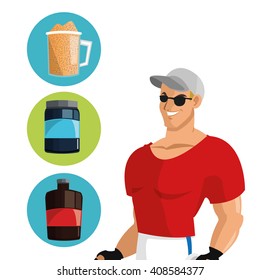 Icon of Protein Supplement design, vector illustration