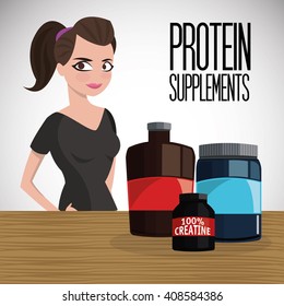 Icon of Protein Supplement design, vector illustration