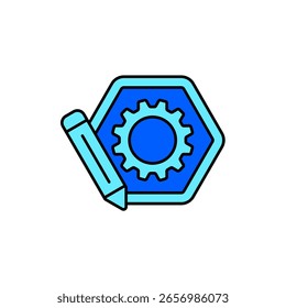 Symbol ein Prototyp einzeln auf sauberem Hintergrund.
