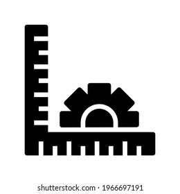 Icon Protractor Setting With Style Glyph