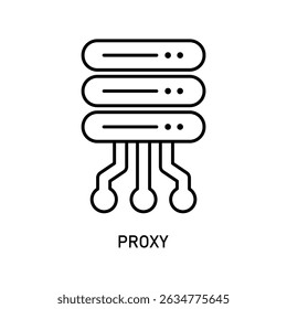 Icon a proxy, isolated against a clean background.