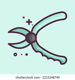 Icon Pruners. suitable for Garden symbol. MBE style. simple design editable. design template vector. simple illustration