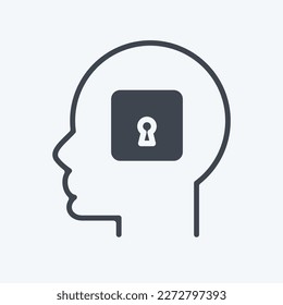 Icon Psychology. related to Psychology Personality symbol. simple design editable. simple illustration