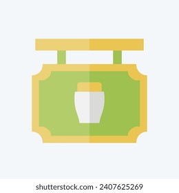 Icon Pub. related to Ireland symbol. flat style. simple design editable. simple illustration