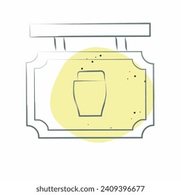 Icon Pub. related to Ireland symbol. Color Spot Style. simple design editable. simple illustration