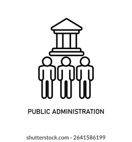 Icon a public administration, isolated against a clean background.