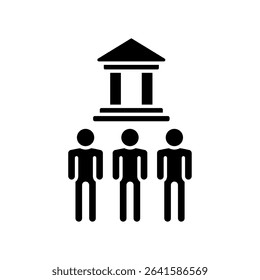 Icon a public administration, isolated against a clean background.
