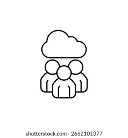 Icon a public cloud, isolated against a clean background.