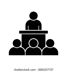 icon of public speaking in flat style