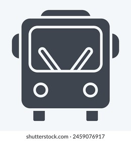 Icon Public Transport. related to Smart City symbol. glyph style. simple design illustration