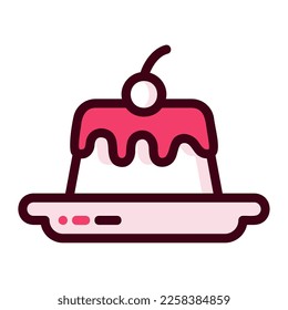Icon pudding illustration can be used for web app info graphic etc