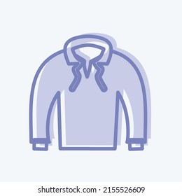 Icon Pull Over. suitable for men accessories symbol. two tone style. simple design editable. design template vector. simple symbol illustration