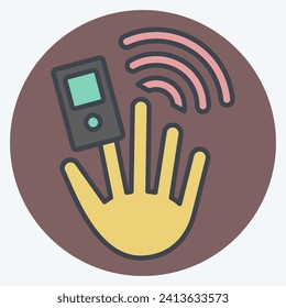 Icon Pulse Oximeter. related to Smart Home symbol. color mate style. simple design editable. simple illustration