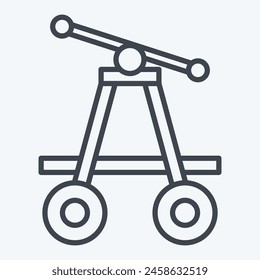 Icon Pump Trolley. related to Train Station symbol. line style. simple design illustration