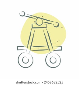 Icon Pump Trolley. related to Train Station symbol. Color Spot Style. simple design illustration
