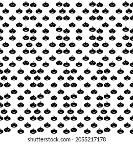 Icon pumpkin halloween pattern vector