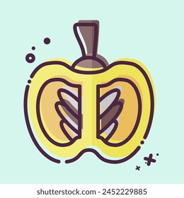 Icon Pumpkin. related to Healthy Food symbol. MBE style. simple design illustration