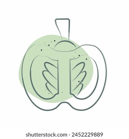 Icon Pumpkin. related to Healthy Food symbol. Color Spot Style. simple design illustration