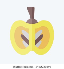 Icon Pumpkin. related to Healthy Food symbol. flat style. simple design illustration