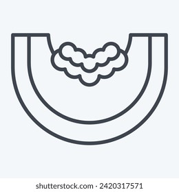 Icon Pumpkin. related to Vegan symbol. line style. simple design editable. simple illustration