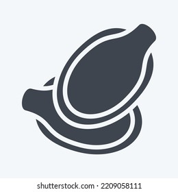 Icon Pumpkin Seeds. geeignet für Nuts Symbol. Glyph-Stil. einfaches Design bearbeitbar. Designvorlage, Vektor. einfache Abbildung