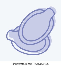 Icon Pumpkin Seeds. suitable for Nuts symbol. two tone style. simple design editable. design template vector. simple illustration