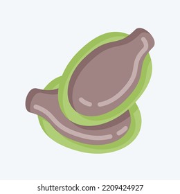 Icon Pumpkin Seeds. suitable for Nuts symbol. flat style. simple design editable. design template vector. simple illustration