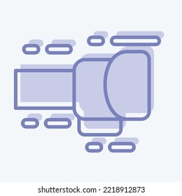 Icon Punch. related to Combat Sport symbol. two tone style. simple design editable. simple illustration.boxing
