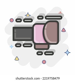 Icon Punch. related to Combat Sport symbol. Comic Style. simple design editable. simple illustration.boxing