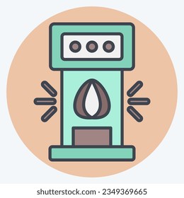 Icon Punching Bag. related to Amusement Park symbol. color mate style. simple design editable. simple illustration